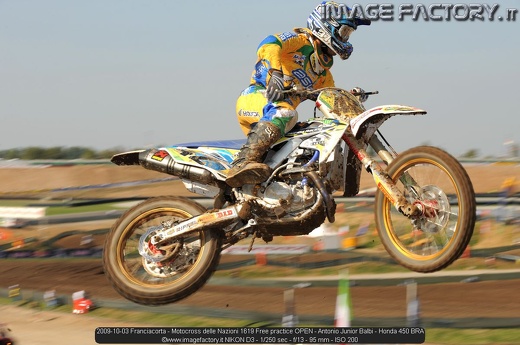 2009-10-03 Franciacorta - Motocross delle Nazioni 1619 Free practice OPEN - Antonio Junior Balbi - Honda 450 BRA